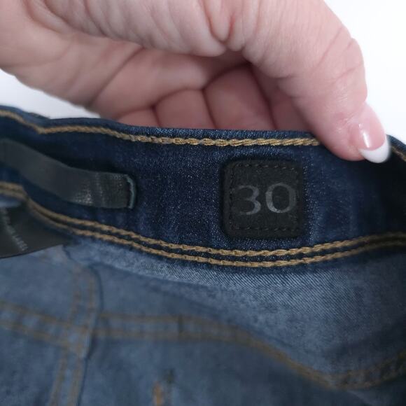 SP Black Label 70s Western Groovy High Rise Cotton Blend Dk.Wash Flared Jean 30 - Picture 8 of 14